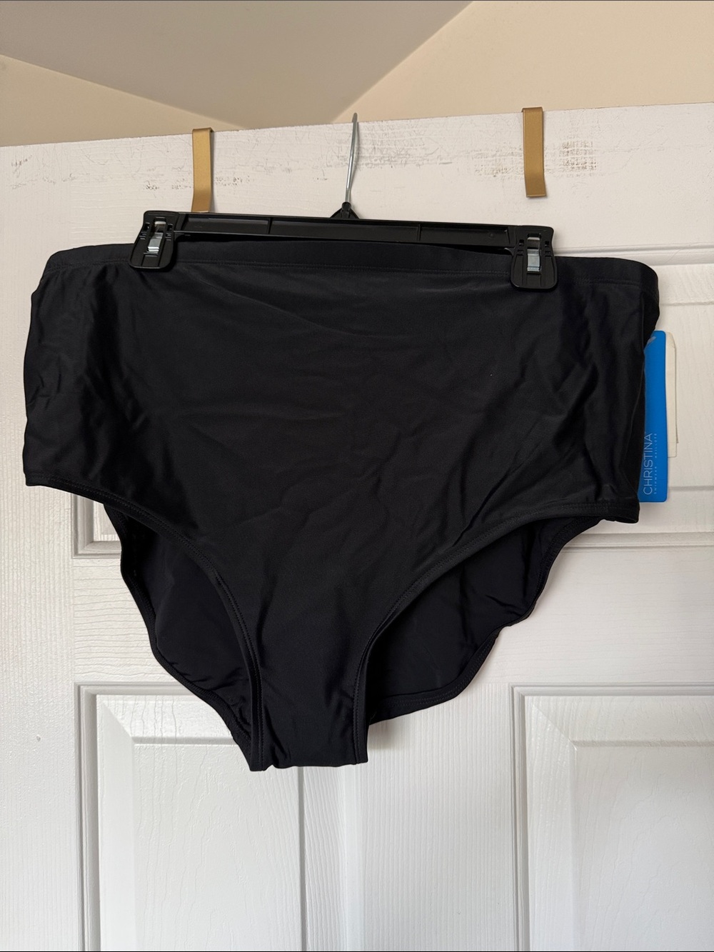 Christina Black High-Waist Bikini Bottoms